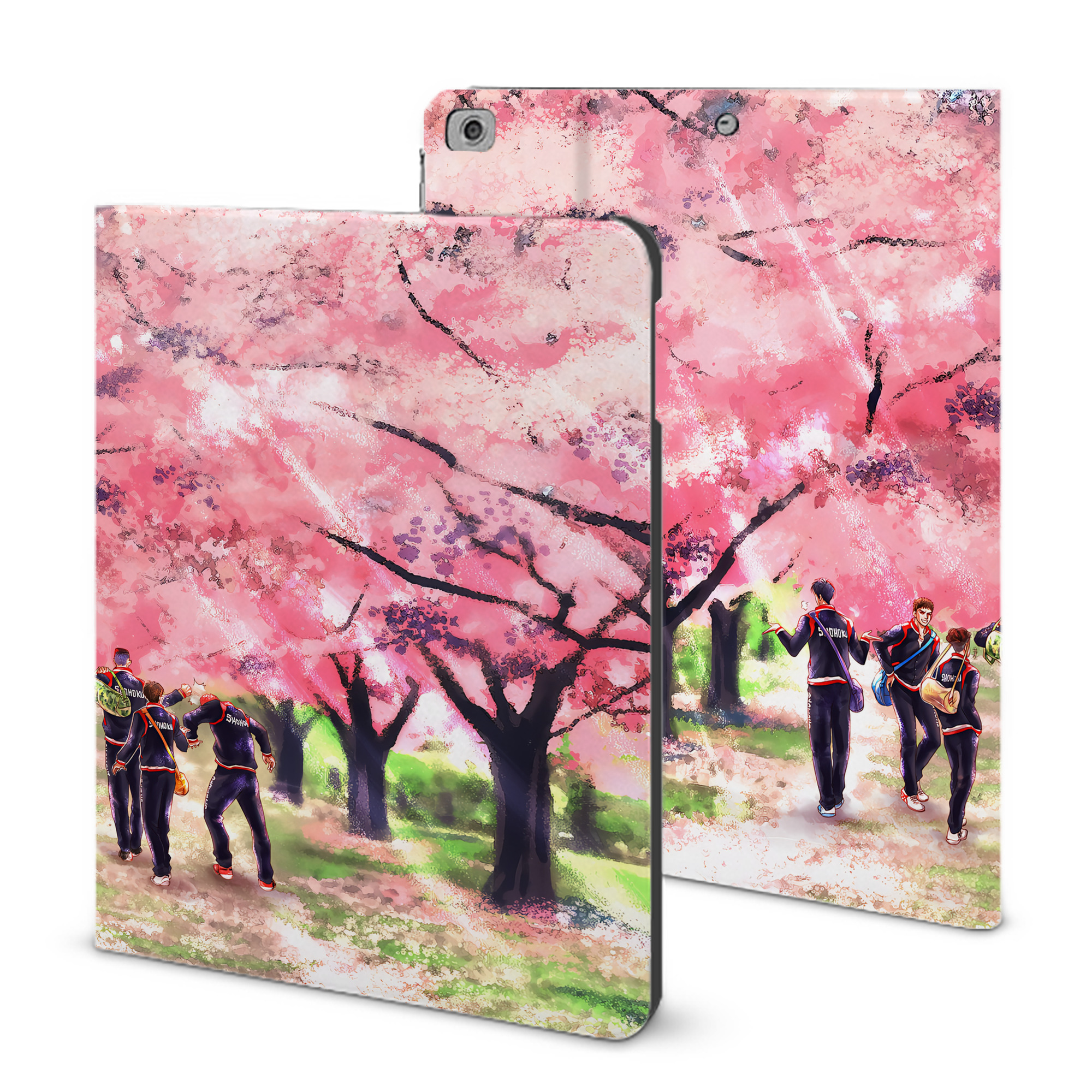 （画像用） SLAM DUNK／スラムダンク IPad ケース ブック型 PUレザー TPU 耐衝撃 軽量 薄型 ペン収納なし 全面保護 IPad 各モデル対応